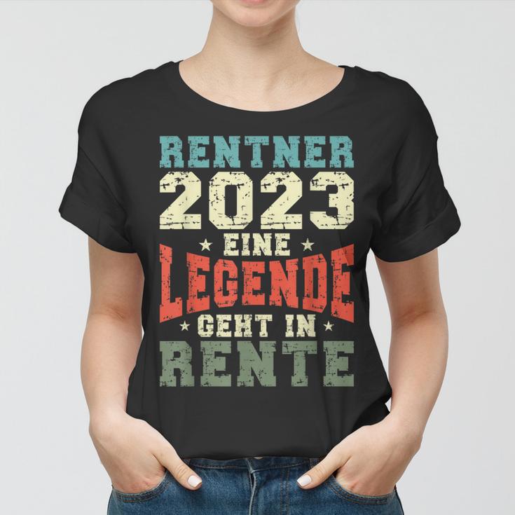 Rentner 2023 Rente Spruch Retro Vintage Frauen Tshirt