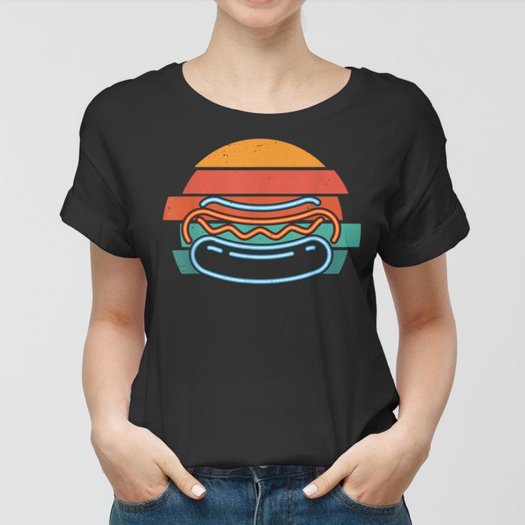 Retro Burger Sunset Frauen Tshirt für Herren – Vintage Design Schwarz