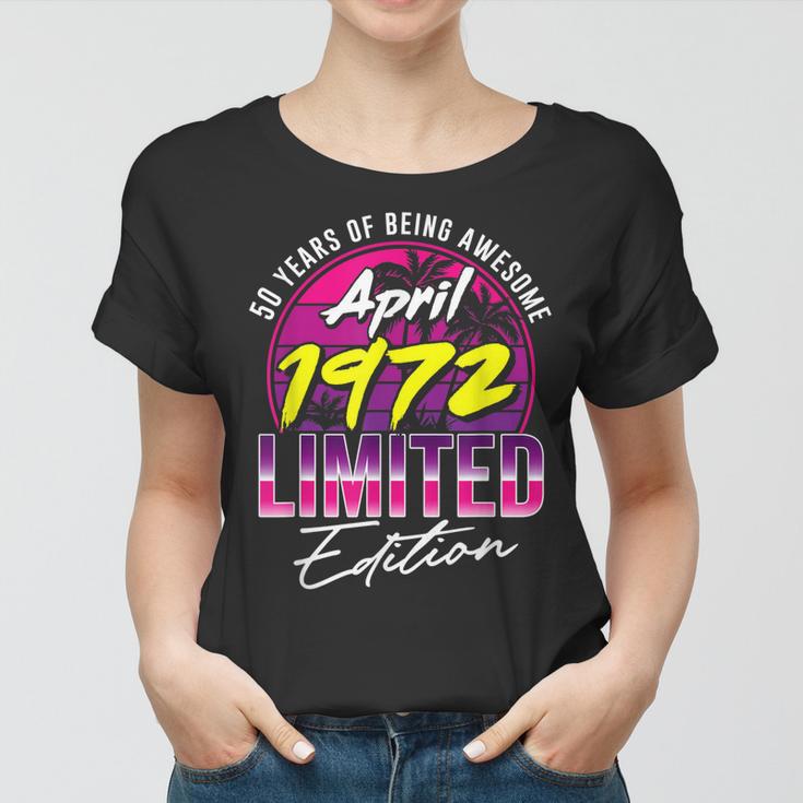 Retro Vintage April 1972 Frauen Tshirt, Geburtstagsparty für Männer & Frauen