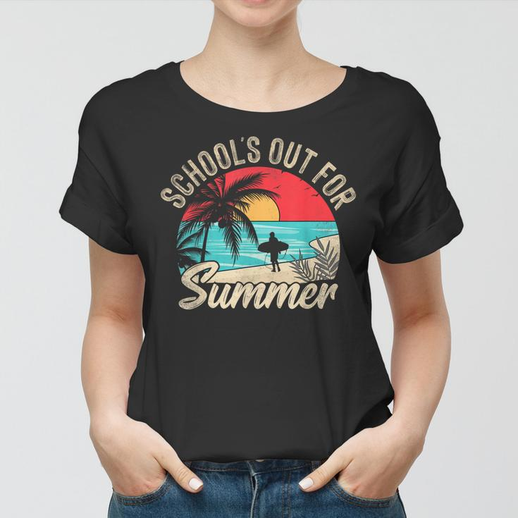 Retro Vintage Schools Out For Summer Women Kids Teacher Women T-shirt