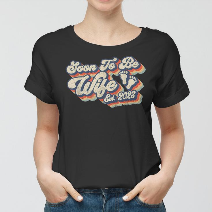 Retro Vintage Soon To Be Wife 2023 Soon To Be Wife Women T-shirt