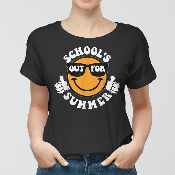 Schools Out For Summer Last Day Of School Smile Teacher Life Women T-shirt