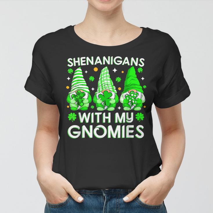 Shenanigans With My Gnomies St Patricks Day Gnomes Irish Women T-shirt