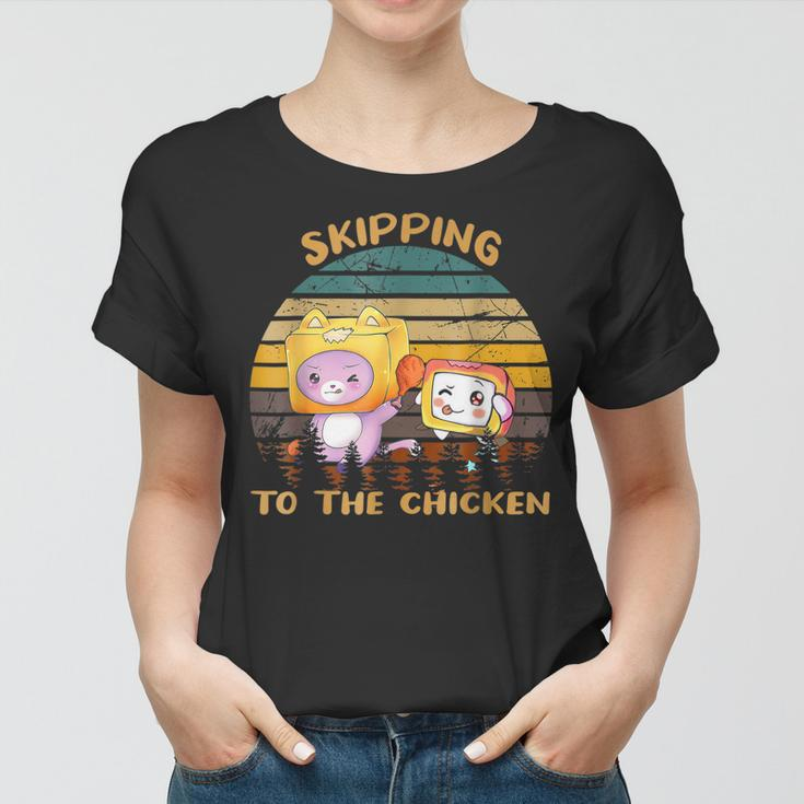 Skipping To The Retro Chicken Funny Lanky Arts Box Videogame Women T-shirt