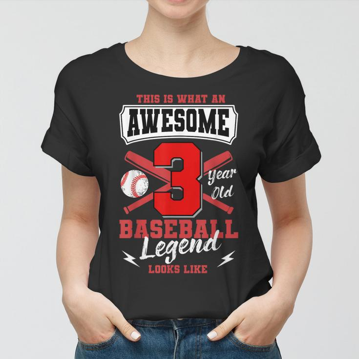 So Sieht Eine Fantastische 3-Jährige Baseball-Legende Aus Frauen Tshirt