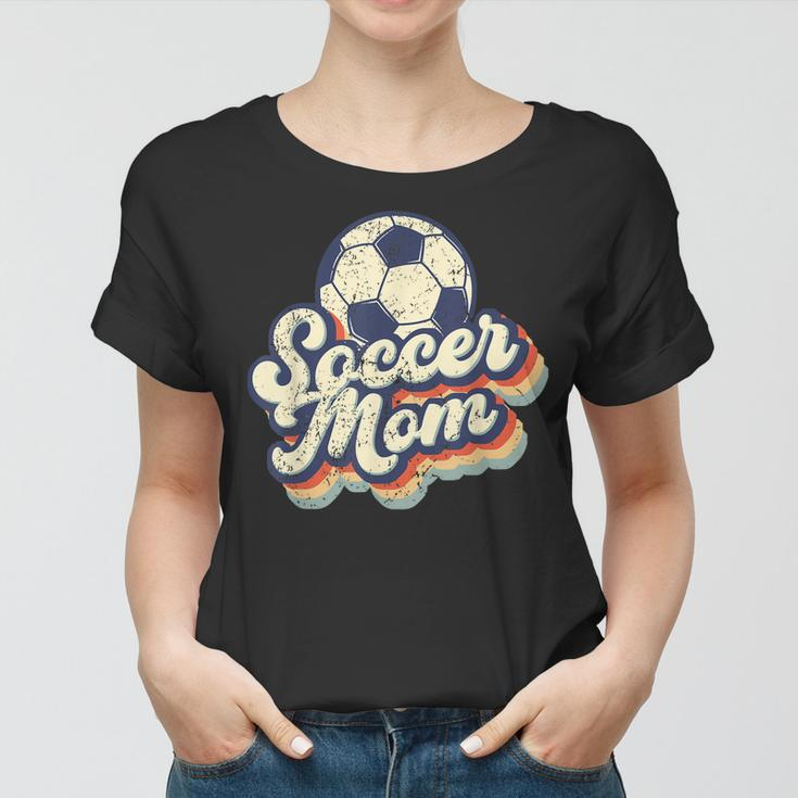 Soccer Mom Funny Soccer Ball Retro Vintage Mom Life Women T-shirt