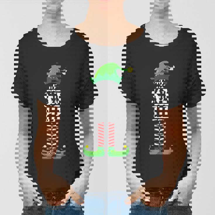 Son Elf Matching Family Group Christmas Party Pajama Women T-shirt