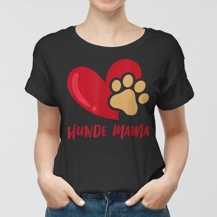 Stolze Hunde-Mama Herz Pfotenabdruck Hundepfote Tierliebe Frauen Tshirt