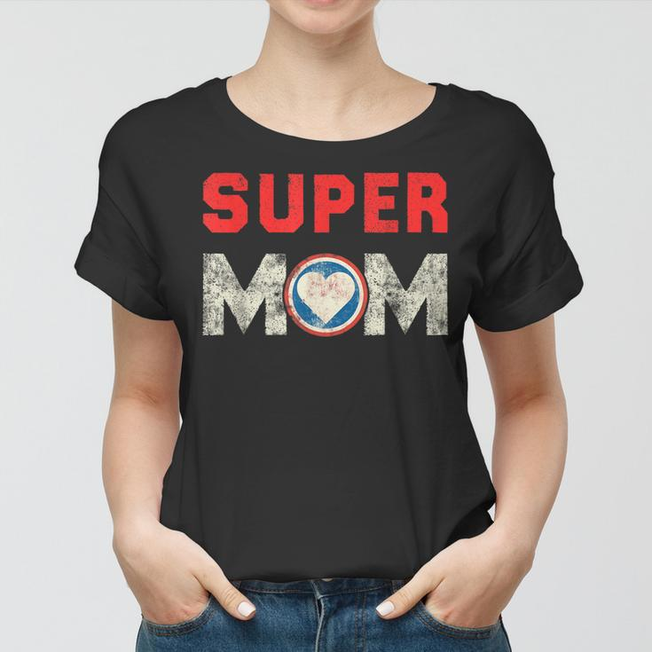 Super Mom Superheroine Mama Mother Heroine Star Sign Women T-shirt