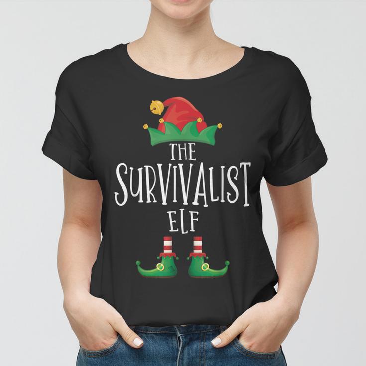 Survivalist Elfenhemd Familie Passender Pyjama Weihnachten Frauen Tshirt