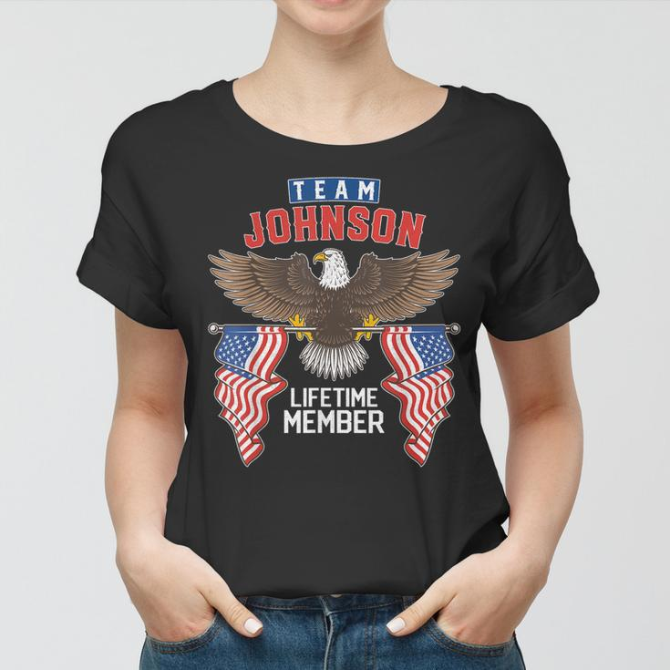 Team Johnson Lifetime Member Us Flag Women T-shirt