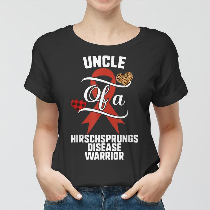 Uncle Hirschsprungs Disease Awareness Leopard Buffalo Plaid Women T-shirt