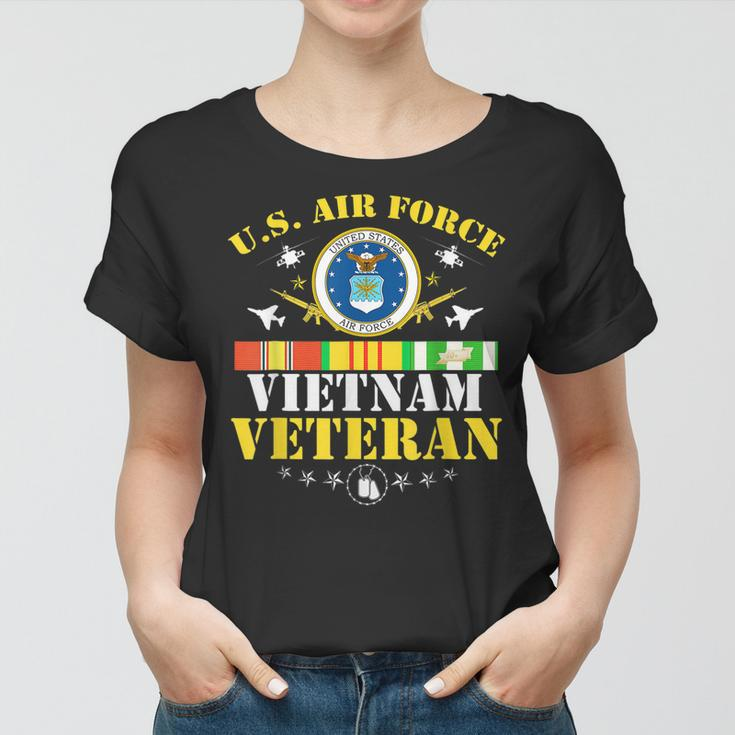 Us Air Force Vietnam Veteran Usa Flag Vietnam Vet Flag Women T-shirt