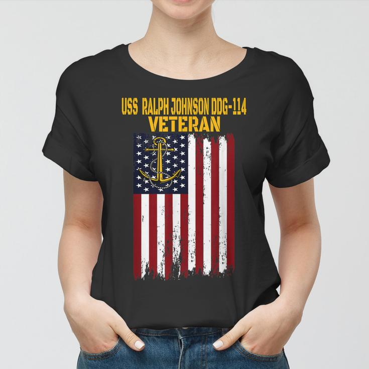 Uss Ralph Johnson Ddg-114 Destroyer Veteran Day Fathers Day Women T-shirt
