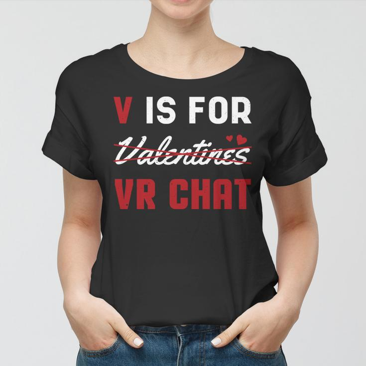 Valentinstag VR Chat Frauen Tshirt, Herzen Motiv für den Liebsten