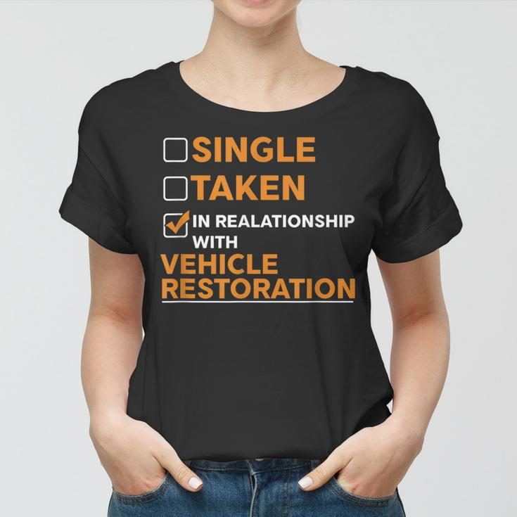 Vehicle Restoration Repair Cars Driver Motor Motocross Gift Women T-shirt