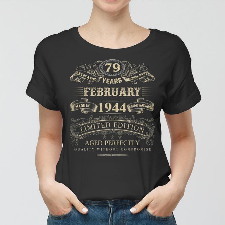 Vintage 1944 Outfit für 79 Jahre alte Frauen & Männer Geburtstags-Frauen Tshirt