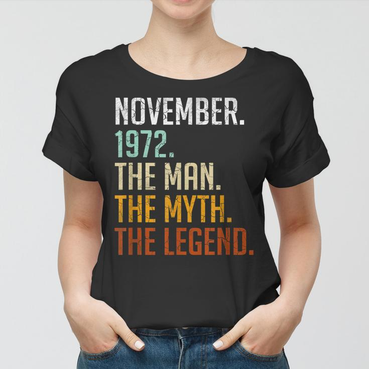 Vintage 1972 Mann Mythos Legende Frauen Tshirt zum 50. Geburtstag