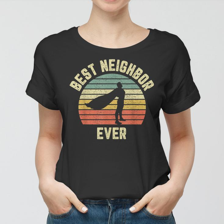 Vintage Best Neighbor Ever Superhero Fun Gift Graphic Gift For Mens Women T-shirt
