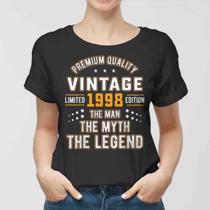 Vintage The Man Myth Legend 1998 24Th Birthday 24 Years Old Gift For Mens Women T-shirt