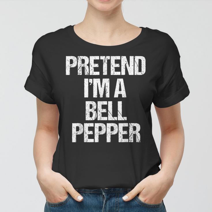 Vorgeben Ich Bin Eine Paprika Lustig Faul Halloween-Kostüm Frauen Tshirt