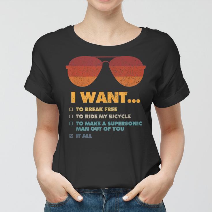 I Want To Ride My Bicycle I Sonnenbrillen Frauen Tshirt