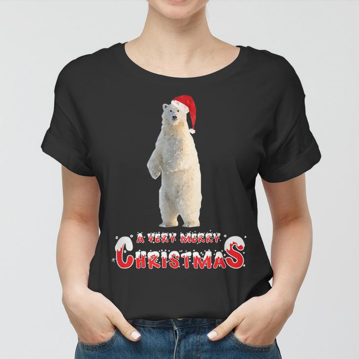 Weihnachten Eisbär Low Polygon Für Sie Und Ihn Frauen Tshirt