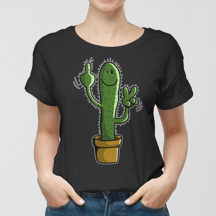 Witziges Stinkefinger Kaktus I Fun Humor Frauen Tshirt