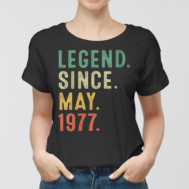 Womens 46 Years Old Gifts Legend Since May 1977 46Th Birthday Women T-shirt