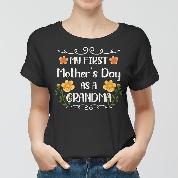 Womens My First Mothers Day As A Grandma In Mothers Day 2023 Women T-shirt