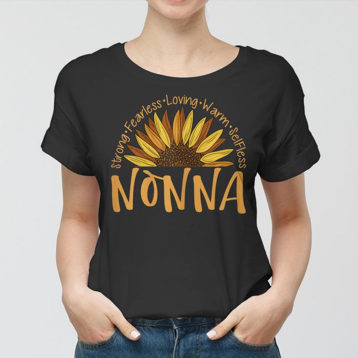 Womens Nonna Sunflower Mothers Day Sunflower For Nonnas Women T-shirt