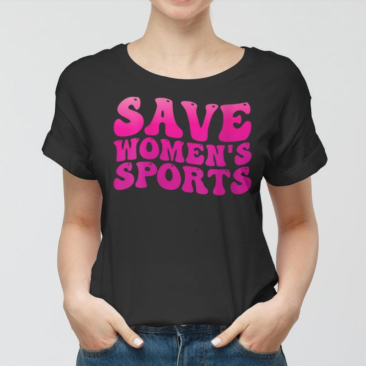 Womens Save Womens Sports Act Protectwomenssports Support Groovy Women T-shirt
