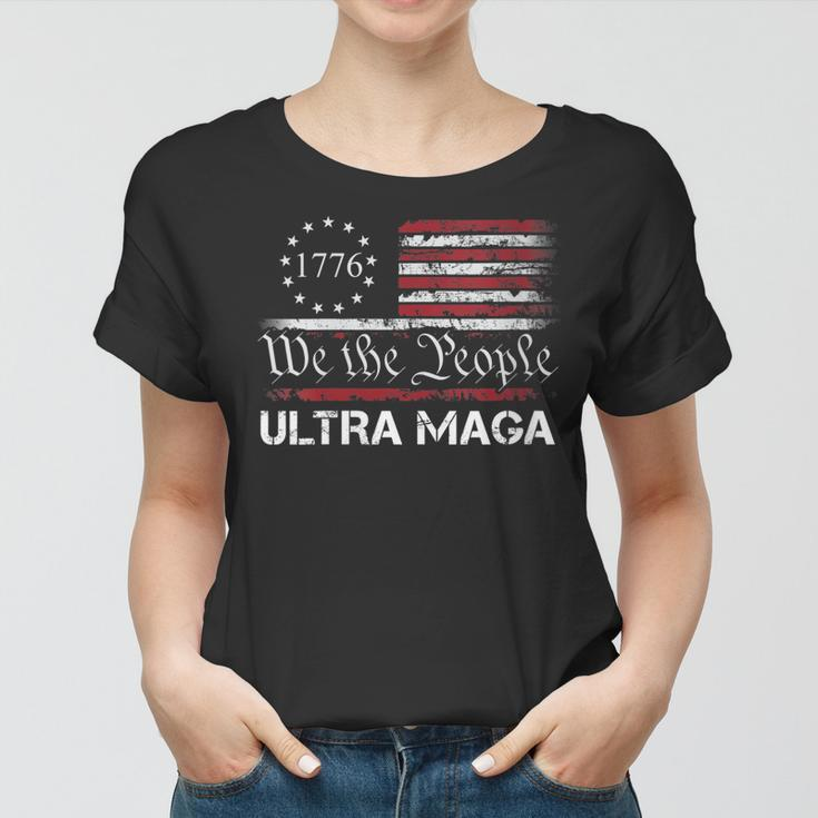 Womens Ultra Maga - We The People Proud Republican Usa Flag Women T-shirt