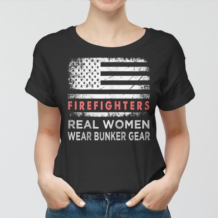 Womens Womens Firefighter Female Fire Fighter Firefighting Mom Women T-shirt