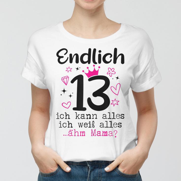 13 Geburtstag Mädchen Endlich 13 Jahre Frauen Tshirt