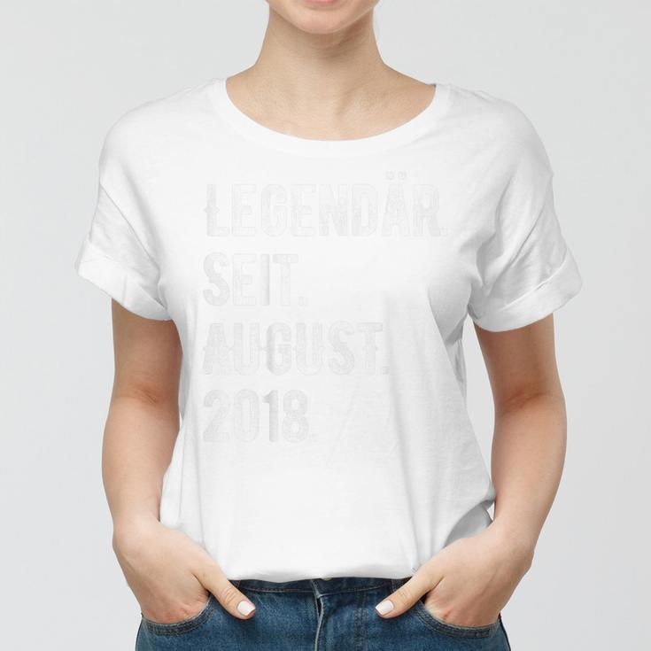 5. Geburtstag Frauen Tshirt Legendär Seit August 2018, Geschenk für 5-Jährige