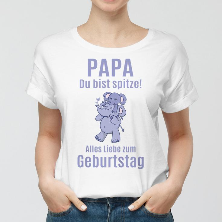 Alles Gute zum Geburtstag Papa Elefant Frauen Tshirt, Liebe & Spaß Design
