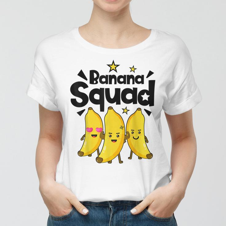 Banana Squad Funny Men Women Boys Vegan Fruit Food Lovers Women T-shirt