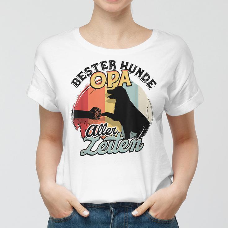 Bester Hunde Opa Aller Zeiten Frauen Tshirt, Lustiges Haustier Motiv