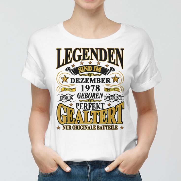 Dezember 1978 Legenden Frauen Tshirt, 45. Geburtstag Lustiges Tee