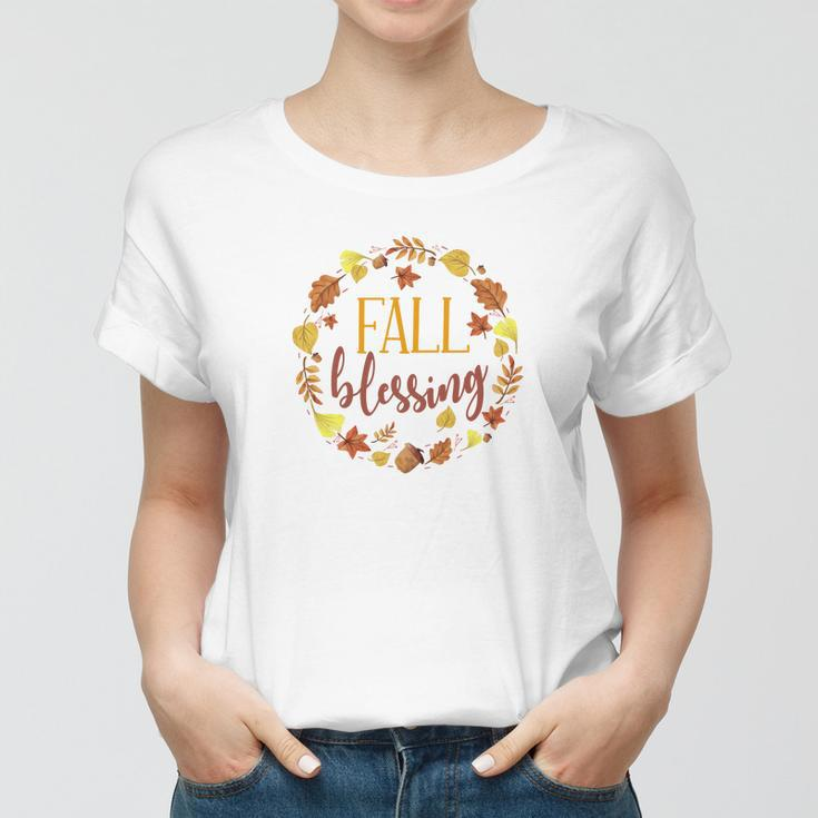 Fall Blessing Thanksgiving Gifts Women T-shirt