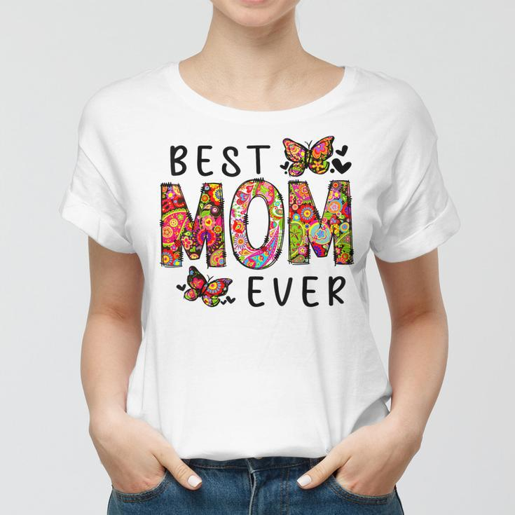 Floral Mothers Day Best Mom Ever From Daughter Son Kid Women T-shirt