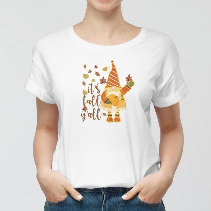 Funny Gnomes It Is Fall Yall Women T-shirt
