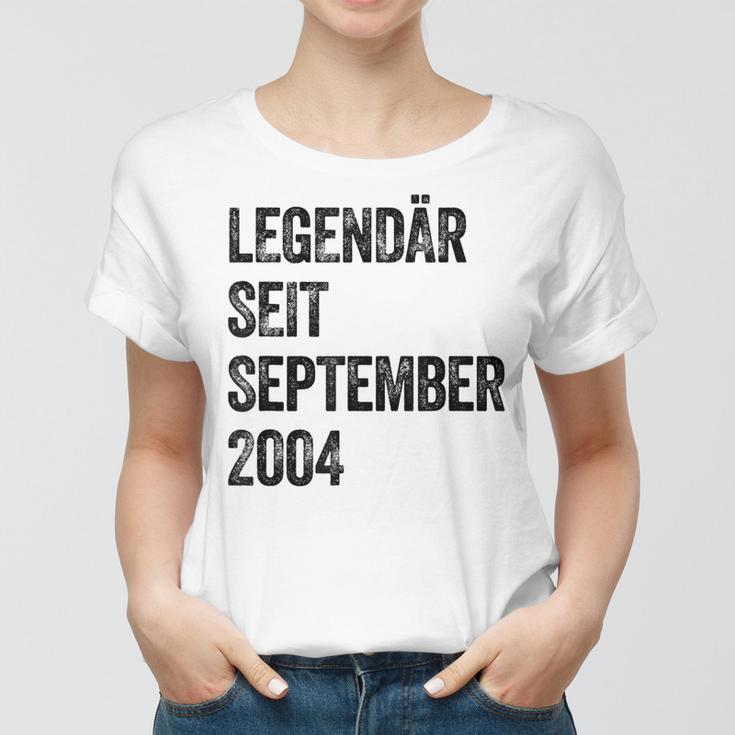 Geburtstag Legendär Seit September 2004 Jahrgang Vintage Frauen Tshirt