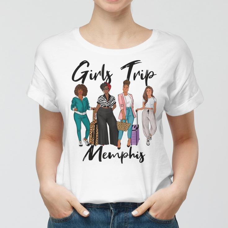 Girls Trip Memphis For Melanin Afro Black Vacation Women Women T-shirt