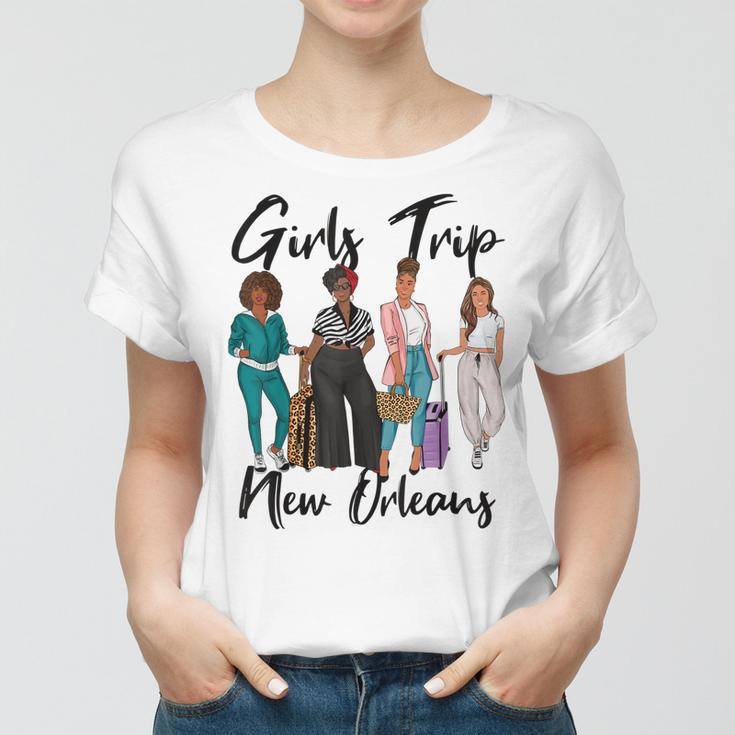 Girls Trip New Orleans For Melanin Afro Black Vacation Women Women T-shirt