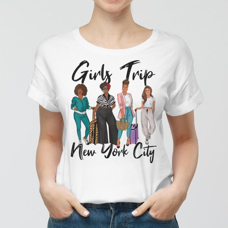 Girls Trip New York For Melanin Afro Black Vacation Women Women T-shirt