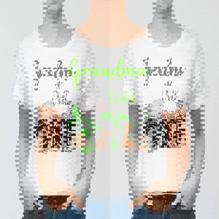 Grandma Of The Wild One | Zoos Happy Birthday Jungle Animal Women T-shirt