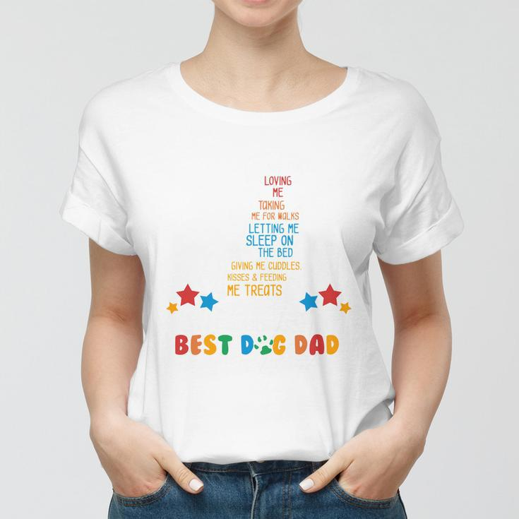 Happy Fathers Dad To The Best Dog Dad Women T-shirt