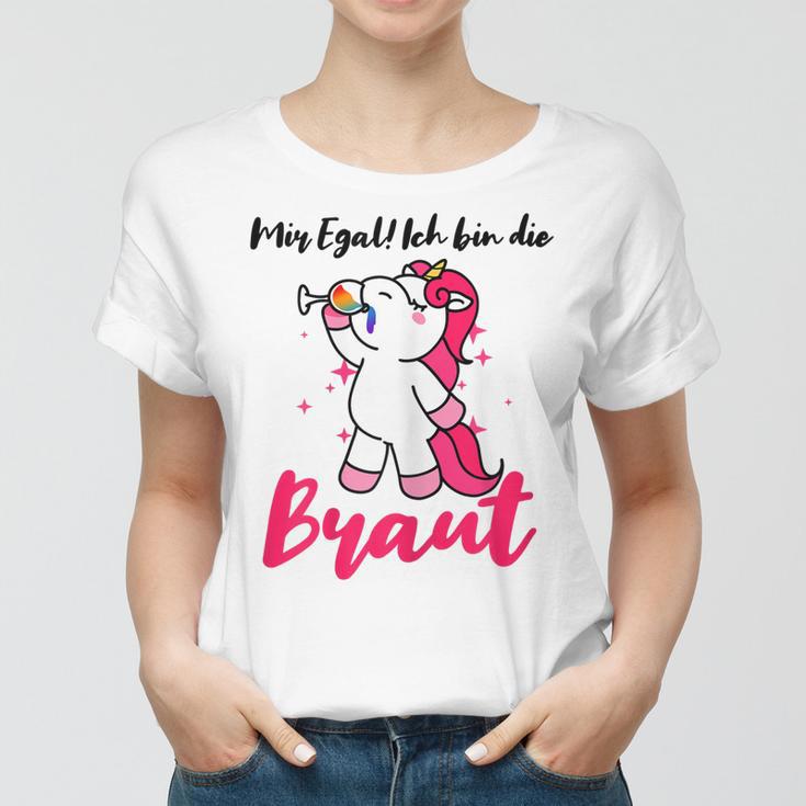 Ich Bin Die Braut Einhorn Frauen Tshirt für JGA & Hochzeitsparty